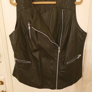Faux Leather Vest